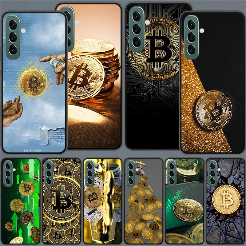 Virtual Currency Bitcoin Phone Case For Samsung A15 A25 A35 A55 Galaxy A05S A03 A03S A02S A71 A51 A41 A31 A21 A11 A70S A50S A30S