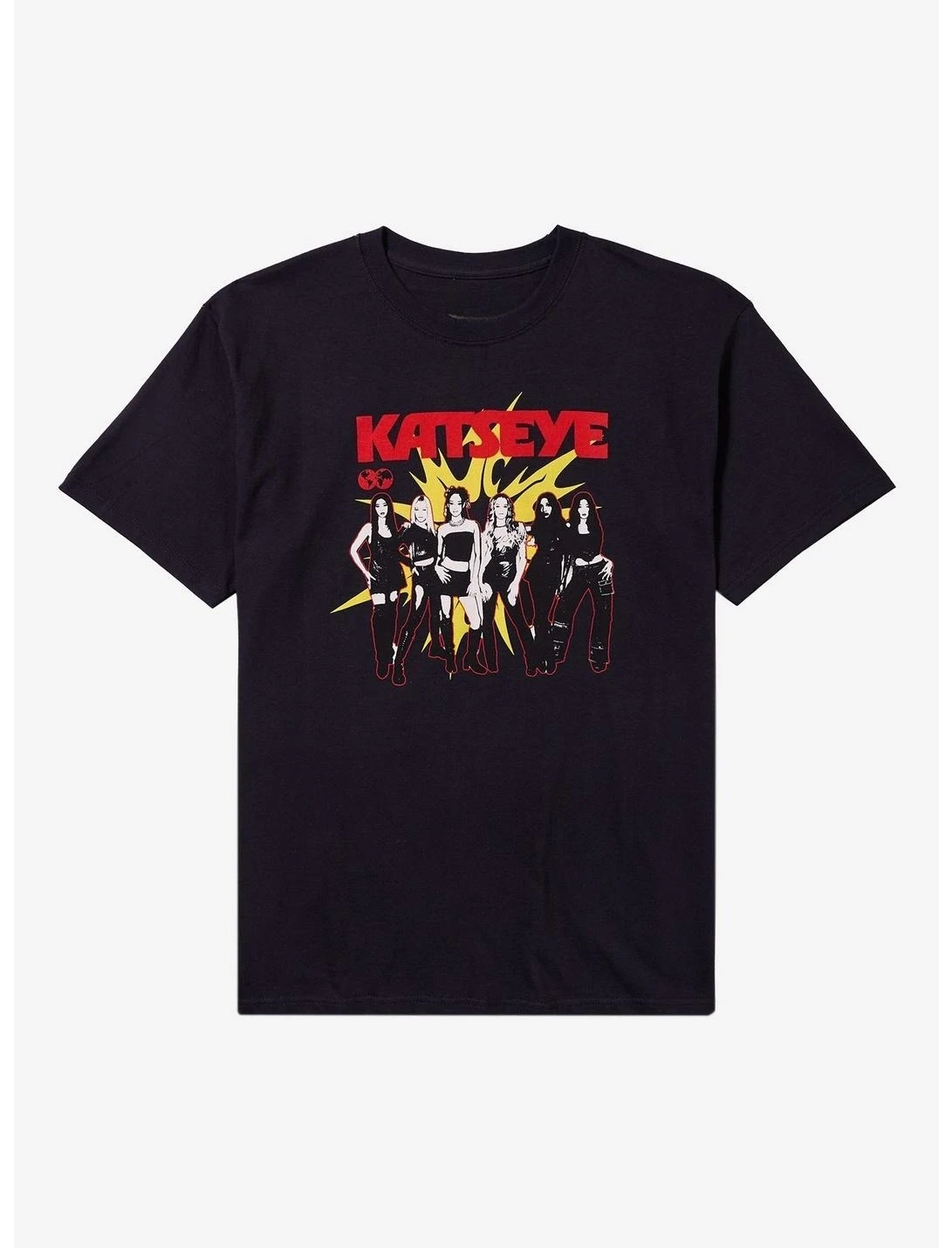 

KATSEYE EYEKONS футболка для женщин и мужчин уличная хип-хоп негабаритная Y2k хлопок свободная с короткими рукавами Harajuku повседневная женская мужская одежда