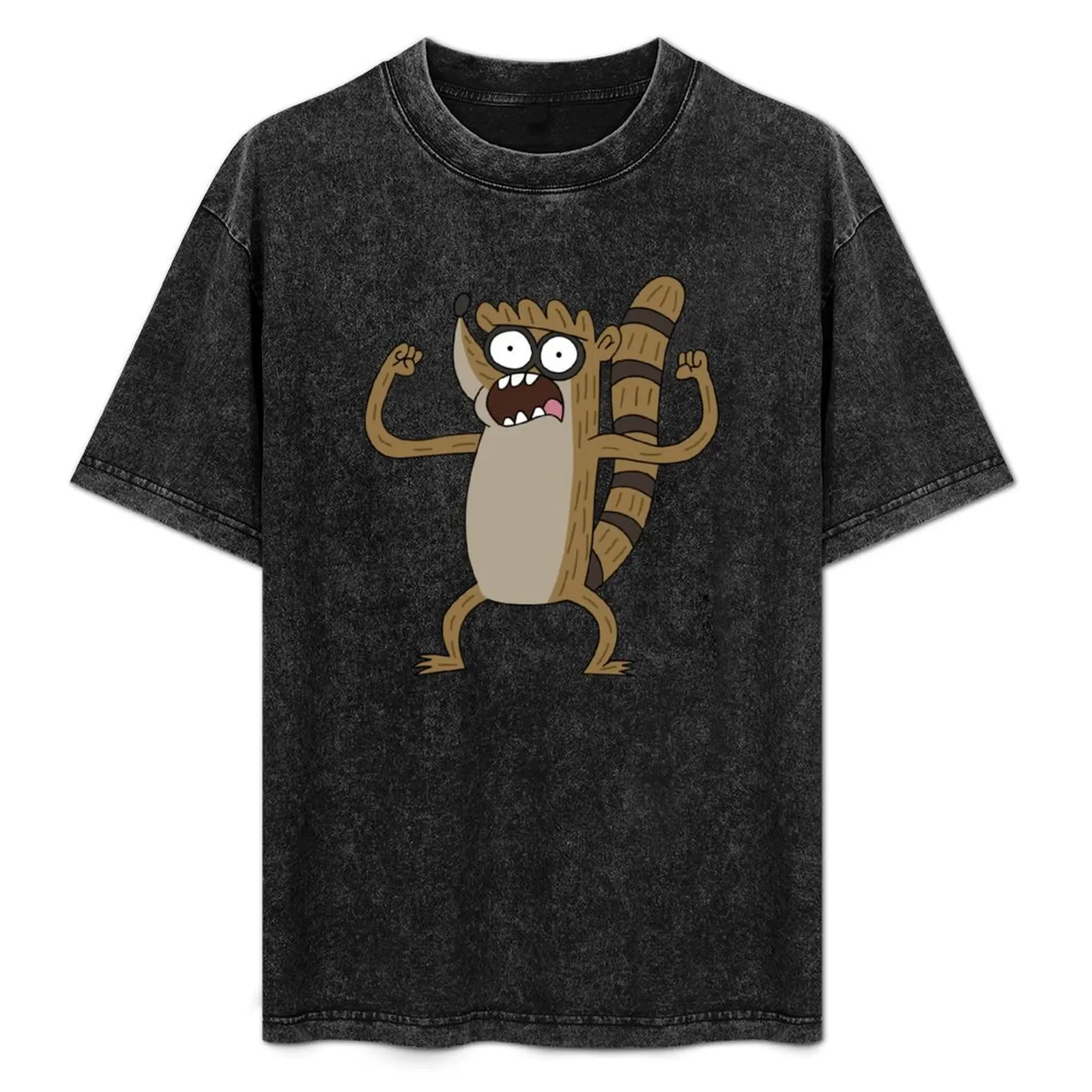 

Regular Show Rigby T-Shirt Vintage Print Crew Neck Tee