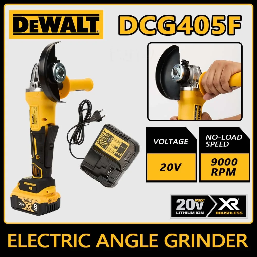 DEWALT 브러시리스 리튬 앵글 연마기 충전 전기 연마기, 금속 절단기, DCG405 