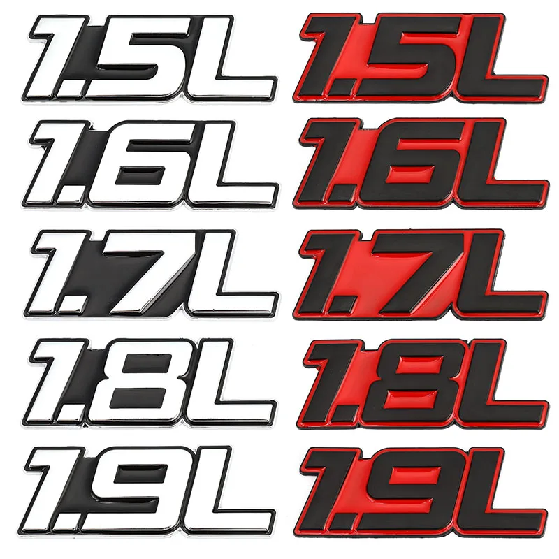 

1.5L 1.6L 1.7L 1.8L 1.9L Car Sticker Emblem Badge Decals for Audi SUV Toyota Mini Peugeot Honda Volkswagen VW Ford Mercedes Jeep