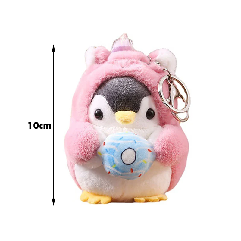 Cute Penguin Doll Keys Keychain Girls Cartoon Car Keyring Kawaii Women Bag Accessories Creative Cartoon Plush Doll Keychain