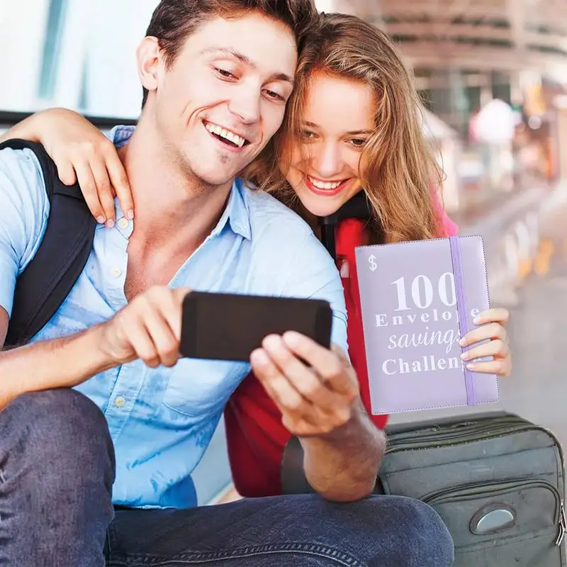 رابط ميزانية موفر للمال ، مظاريف نقدية ، كتاب تحدي التوفير ، طريقة سهلة وممتعة للتوفير ، ملف ميزانية A5 ، جيوب 5 050