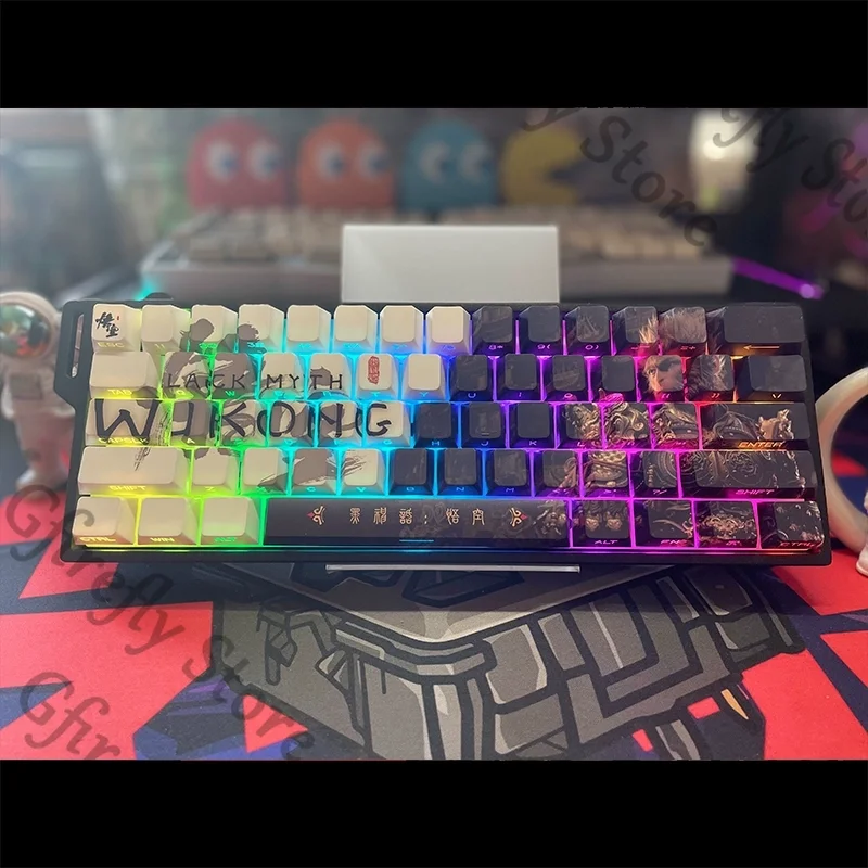 

Черный миф: механическая клавиатура, компьютерные колпачки для клавиш The Monkey King Destined One, украшения, косплей, талисман, студенческие подарки