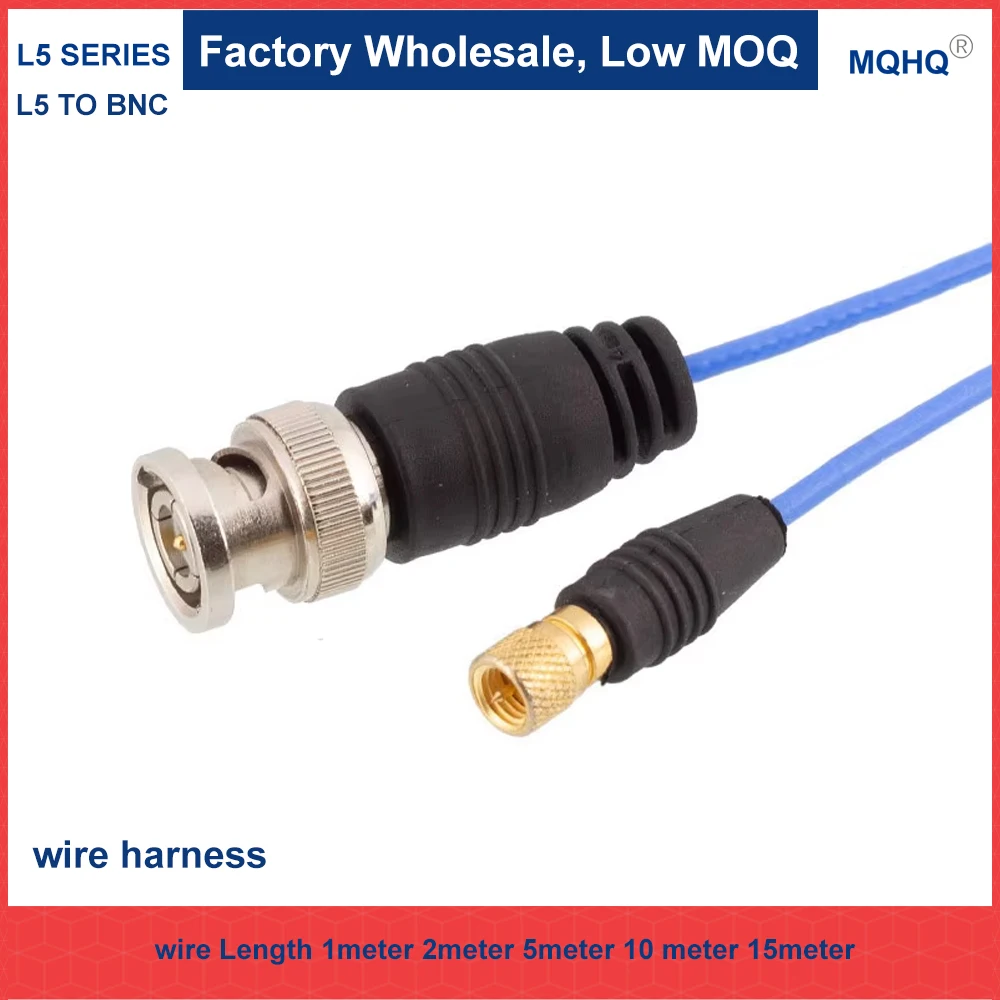 BNC to M5 L5 10-32UNF High Temp Shielded Sensor Cable for Piezoelectric Accelerometer Vibration Testing Dynamic Noise Reduction