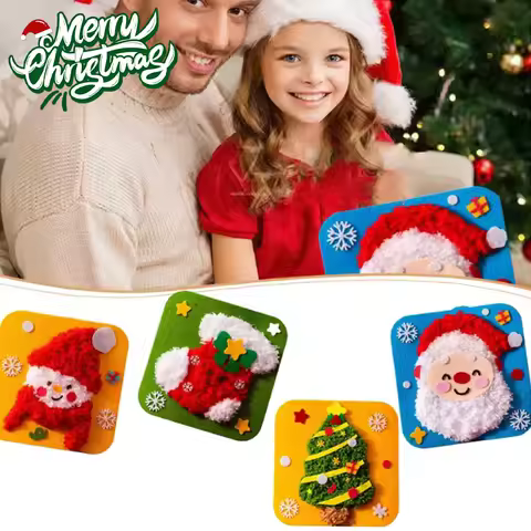 Preschool DIY Felt Art Set Educational Sewing Painting Craft Kit for Kindergarten Kids Safe Fun Christmas Gift Idea