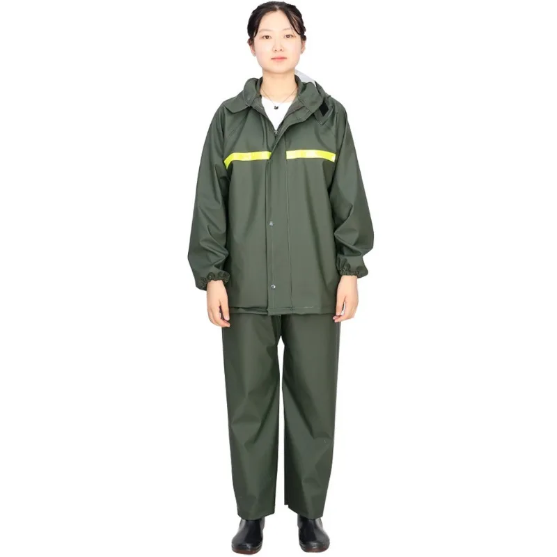 

Raincoat rain pants set men's and women's waterproof long full-body electric vehicle one-piece split riding to prevent rainstorm