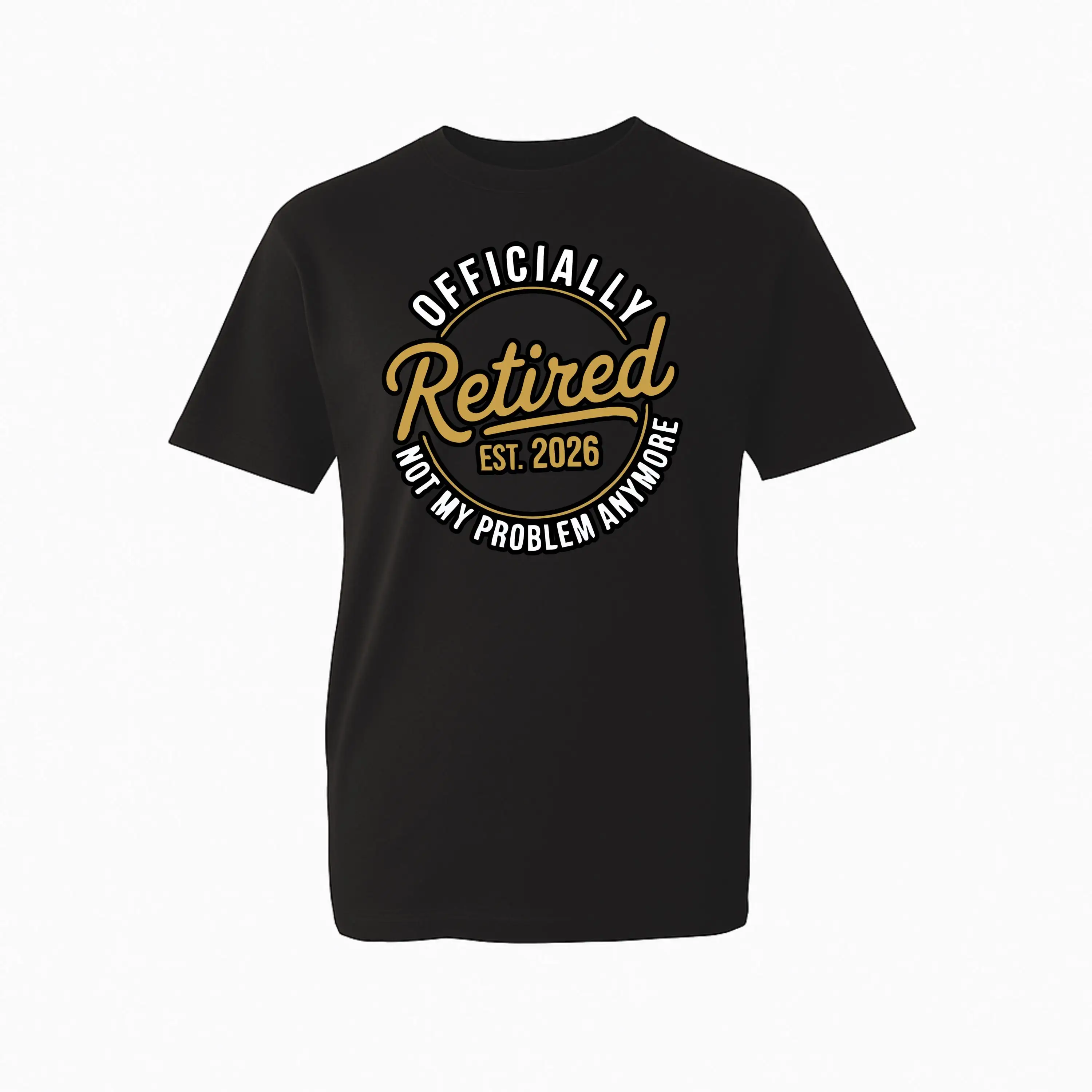 Men's T-shirt, Fashionable Trend, Comfortable and Casual Officially Retired 2026 Shirt | Funny Retirement Gift for Men and Women