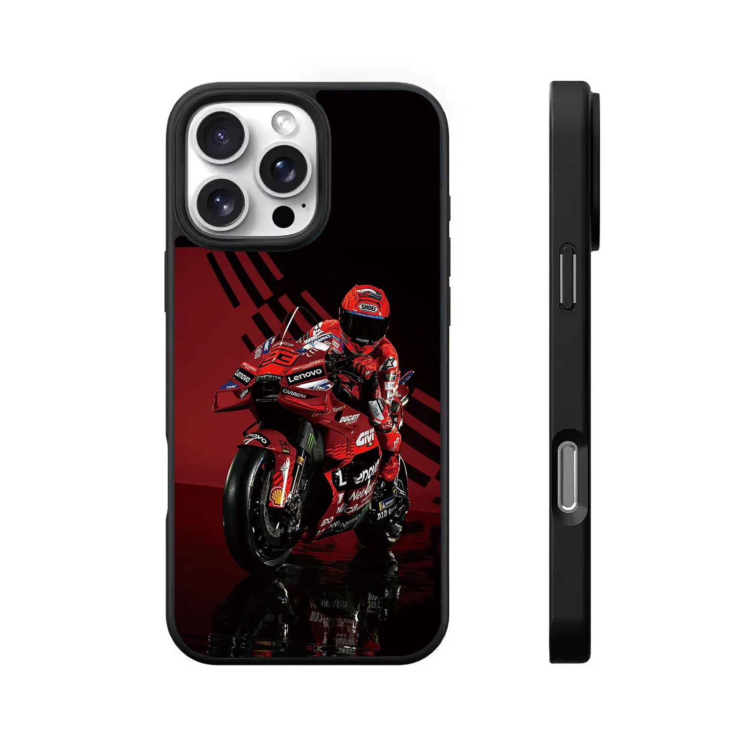 Motorrad-Handyhülle für iPhone 16 15 14 Plus 13 12 11 Pro Max Cover 16e Luxus Sturzsichere Hülle Sportlicher Stil Schutzhülle