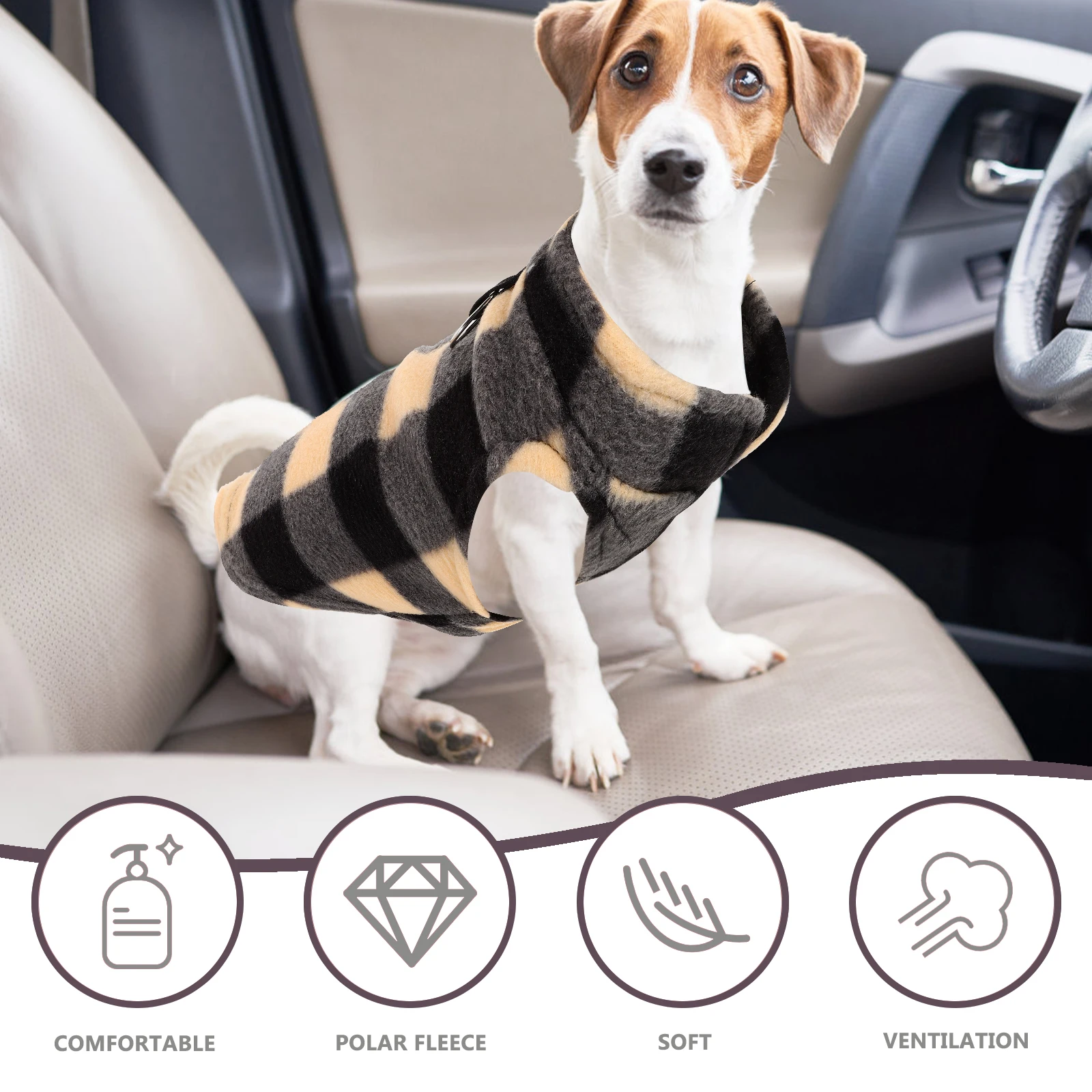 

Fleece Vest Jacket for Small Dogs Puppy Clothes Dog Winter Jacket Pet Supplies D Ring leash Attachment Warm Sleeveless Sweater