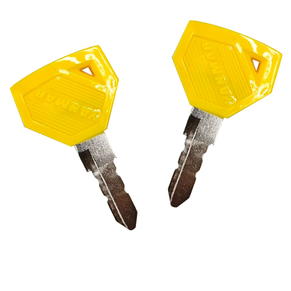 20/10/5/2/1 قطعة مفتاح إشعال جديد 52160 مفاتيح لـ Yanmar Excavator Grader Dozer (أصفر) #3