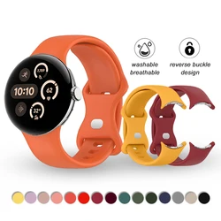 Strap for Google Pixel Watch 3 Bands 41mm 45mm/Pixel Watch 2 for Women Men Durable Silicone Strap for Google Pixel Watch 2 1