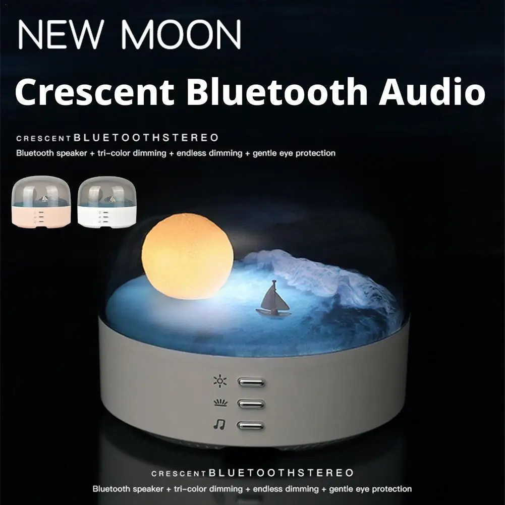 

LED Night Light Music Speaker Lamp USB Type-C Rechargeable, Brightness Adjustable, Two Mode Can Be Switched, Ideal Gift