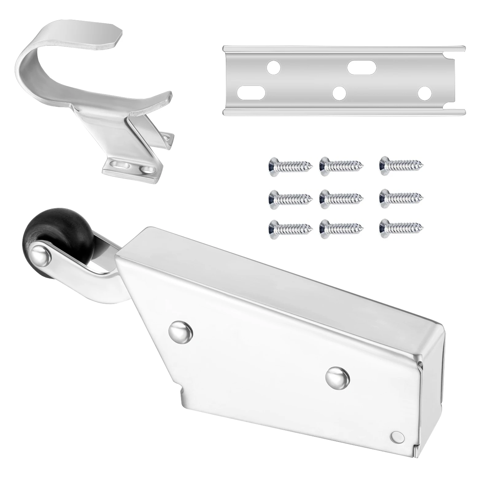 Cooler Door Closer, with Adjustable Wide Hook, Commercial Freezer Door Closer, Flush to Freezer 3/4 Inch