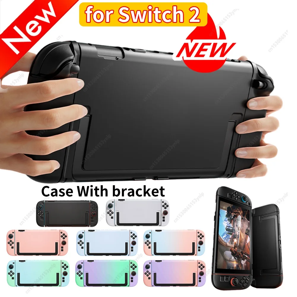 Neue tragbare Silikonhülle mit Ständer, Schutzhülle, Griff, Griffabdeckung, Schutzhülle für Switch 2, Spielzubehör