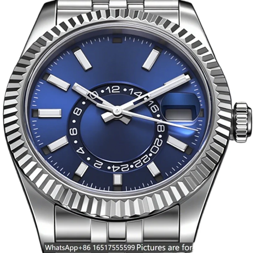 

40mm Clean Streamlined Mens Luxury Watches Matte Solid 904L Steel Automatic Movement See Through Skeleton Dial Long Lasting