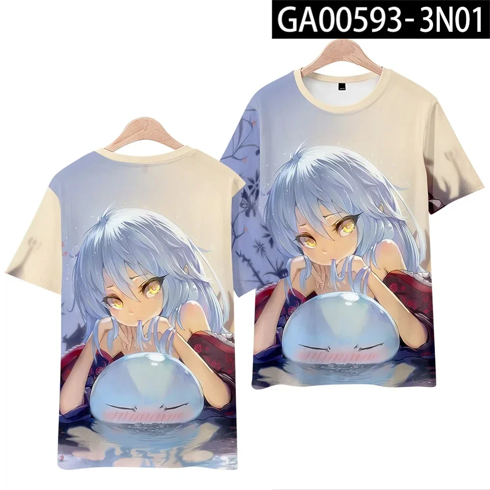 Dieses Mal wurde ich als Slime Rimuru Tempest wiedergeboren. 3D-Druck-T-Shirt für Damen und Herren, Sommer, kurzärmelig, lustiges T-Shirt – Detail 17