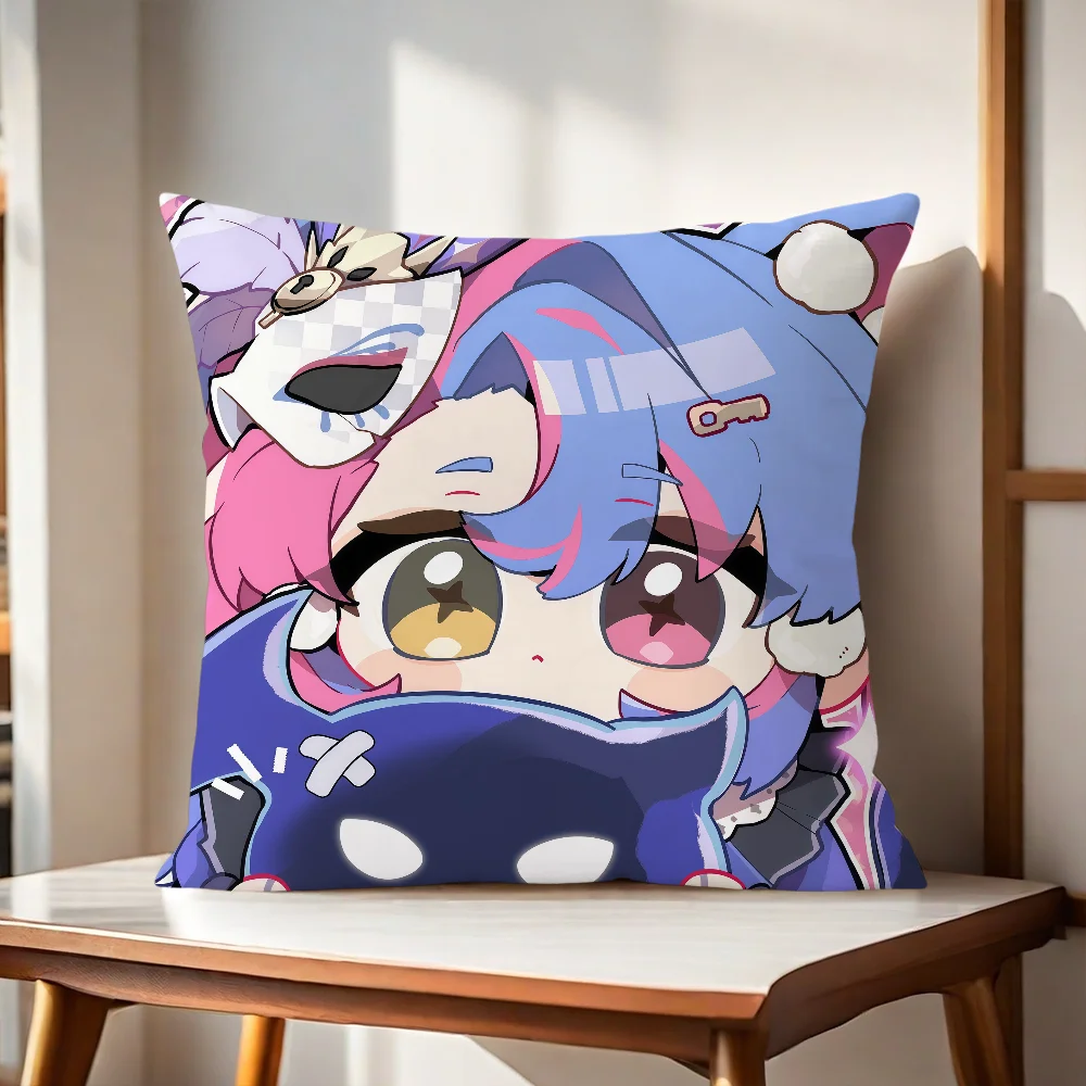 Cute Q Wuthering Waves Rinascita Phoebe Zani cushion cover For Pillow Printing Sofa Decoration Car Room Office Nordic Simplicity