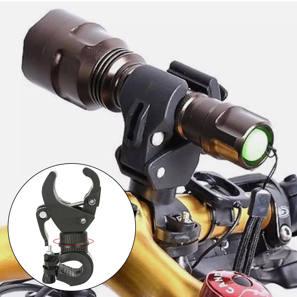 360° Rotating Torch Clip Bike Bicycle Handlebar LED Flashlight Torch Mount Clamp Clip Holder Grip Bracket Bicycle Light Mount