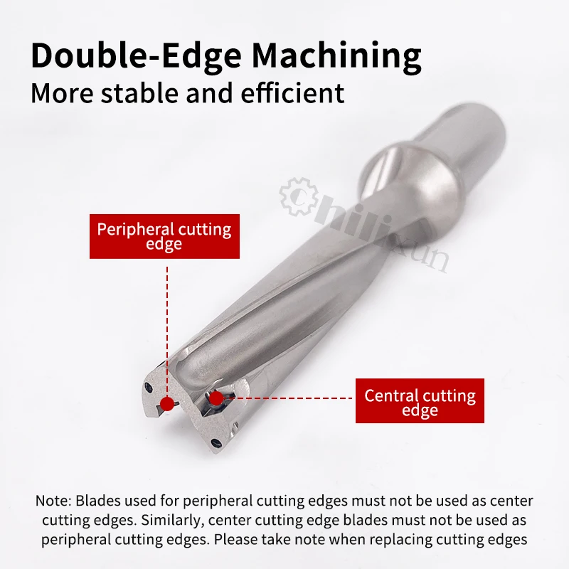 Premium 5xD SP U-Drill Bit for CNC Machining Center Deep Hole Boring Carbide Indexable Long Length Tool