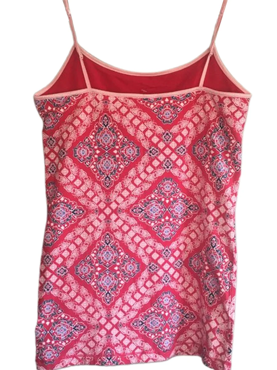 Damen Sommer Unterhemden ärmellose niedrig geschnittene Tanktops mit geometrischem Muster druck ästhetisch ausgehende Oberteile