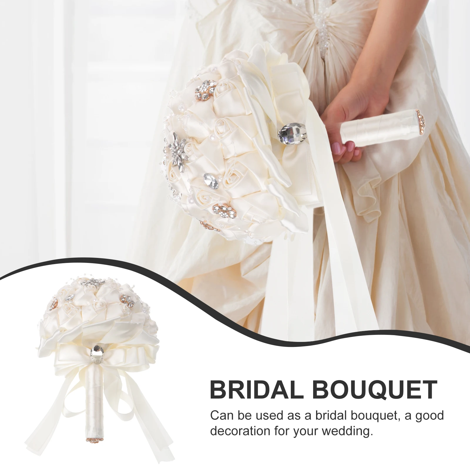 

Mother of Bride Holding Flowers Artificial Lavender Bouquets Korean Elopement Ivory