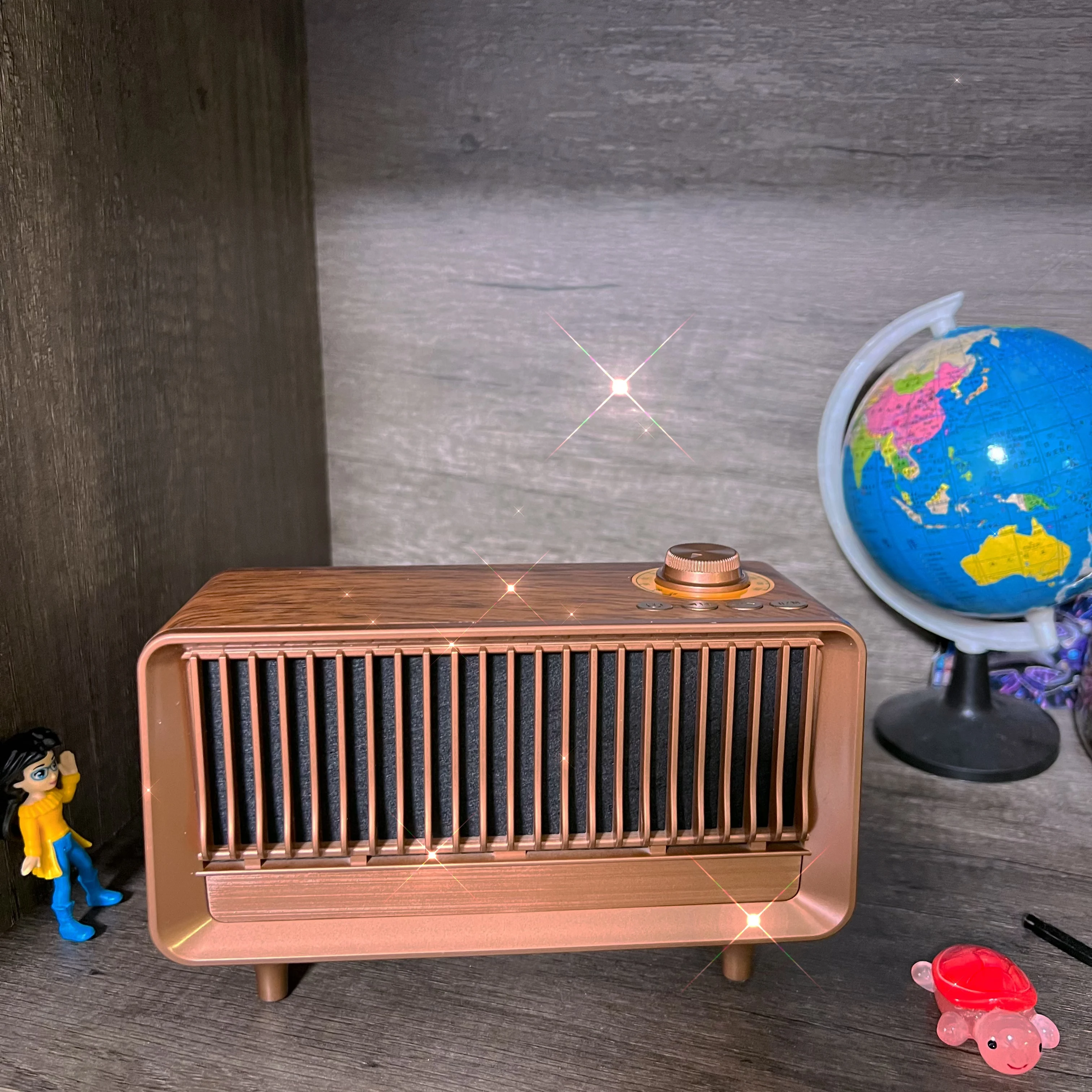 

AS25 Wireless Bluetooth Speaker Retro Wood Grain Bluetooth Speaker Portable Outdoor Powerful Bass Radio High Sound Quality