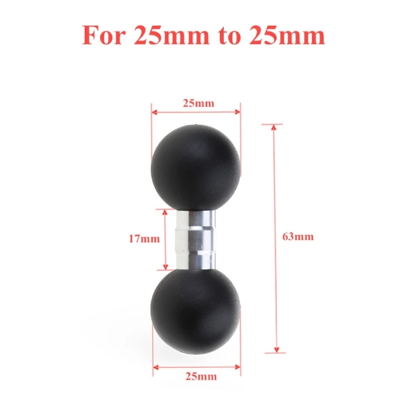 25mm đến 15mm 17mm 25mm Đôi Bóng Mount Adapter Bóng Kép cho Đầu cho Camera Hành Động điện thoại thông minh GPS Chân Đế Bộ Chuyển