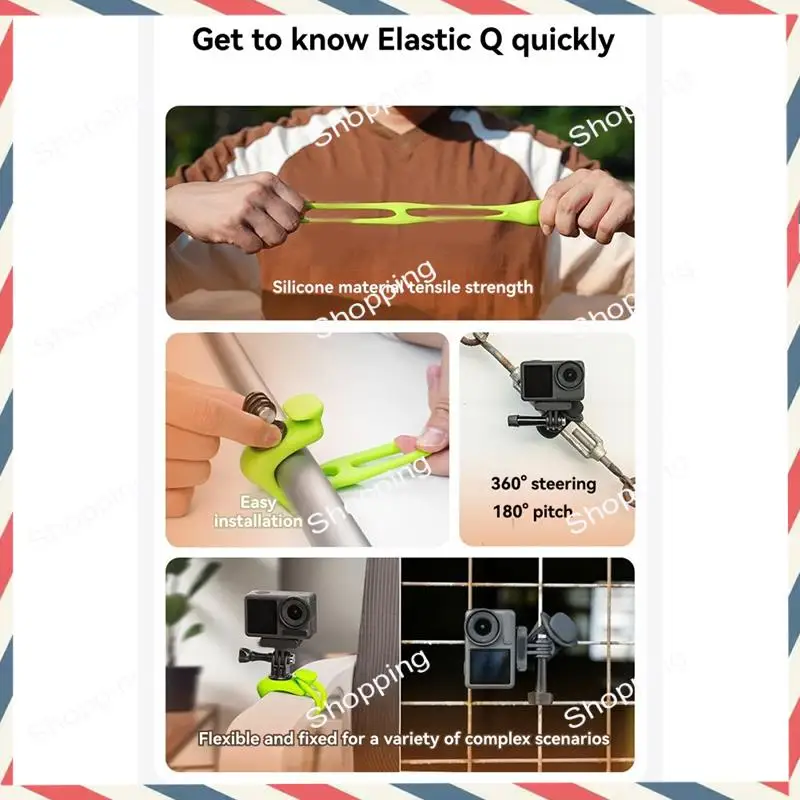 

M20K Adjustable Silicone Mini Bracket For Gopro Hero 13 12 11 10 9 8 MAX, DJI OSMO Action 5 4 3, Insta360 X4 X3 Flexible Mount D
