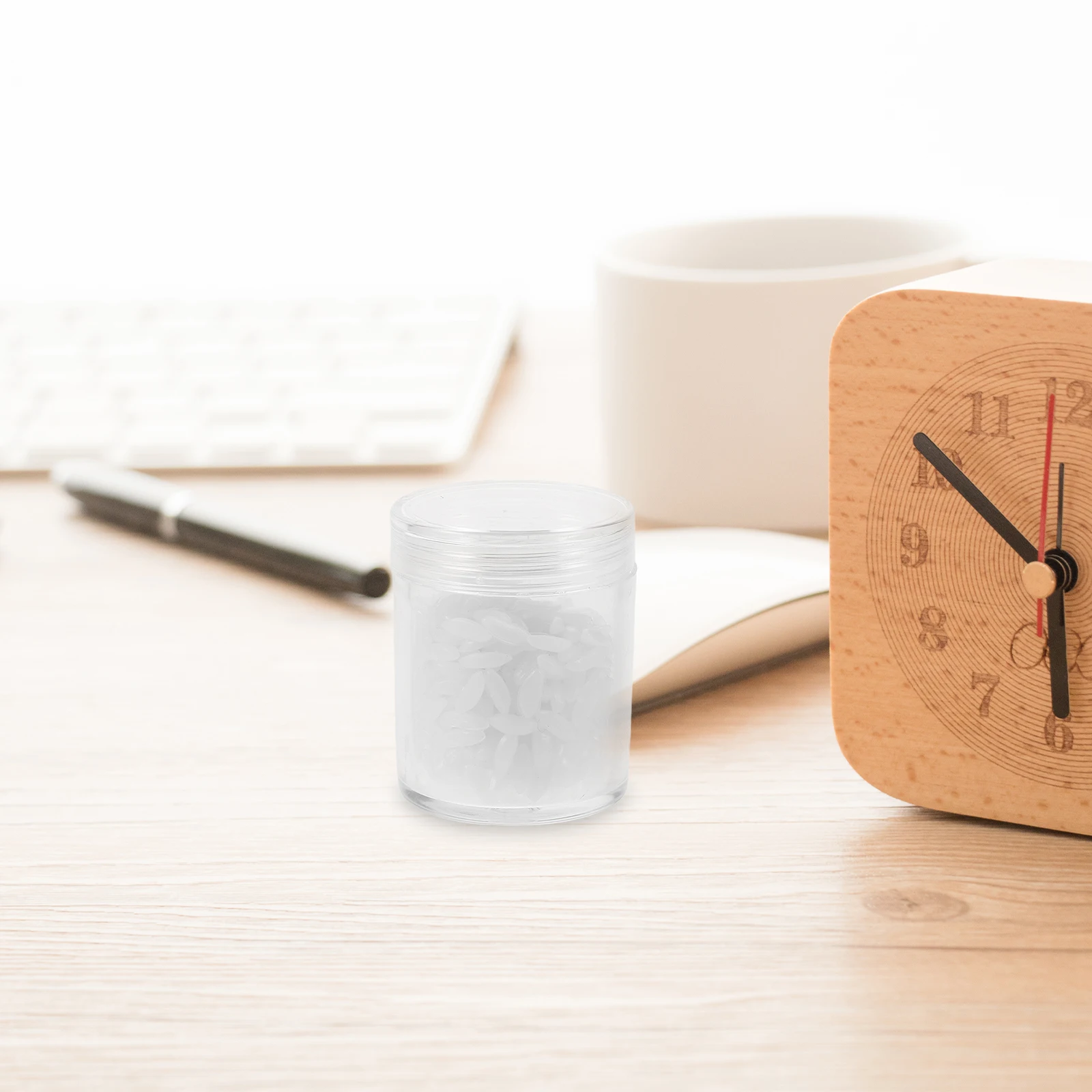 2 Bottles Simulated Cooked Realistic Artificial Rice Home Decor Photography Props Pretend Play Plastic Food Decorative Steamed