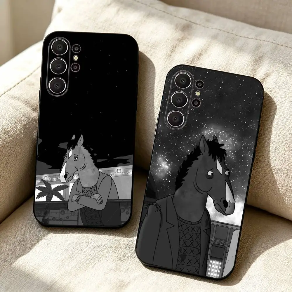 B-BoJack   Horseman  Phone Case For Samsung S26,S24,S21,S22,Plus S23,S30,Ultra,S20,Fe,Black Soft Silicone