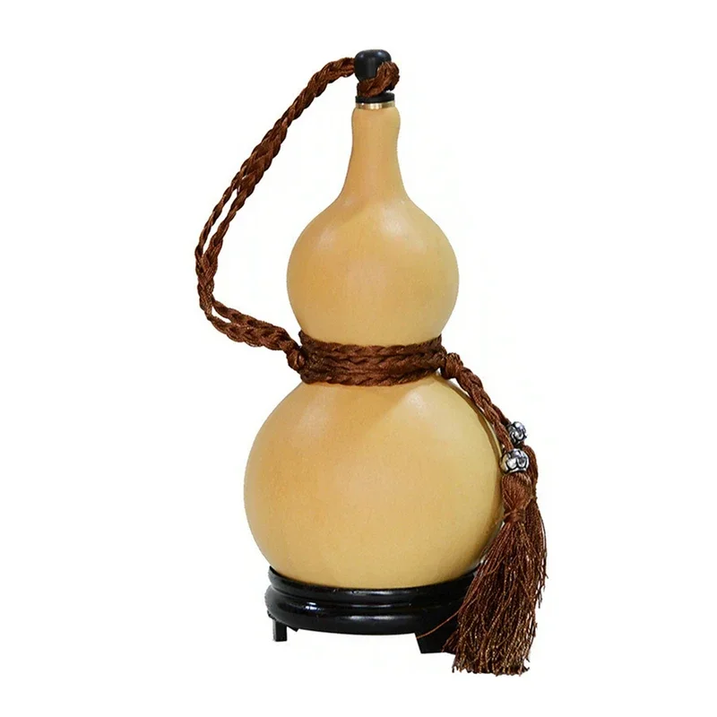 Natural Dried Gourd Water Bottle with Lid Hollow Calabash Decor Table Chinese Pumpkin for Drinks Holder Ornament Home Decor