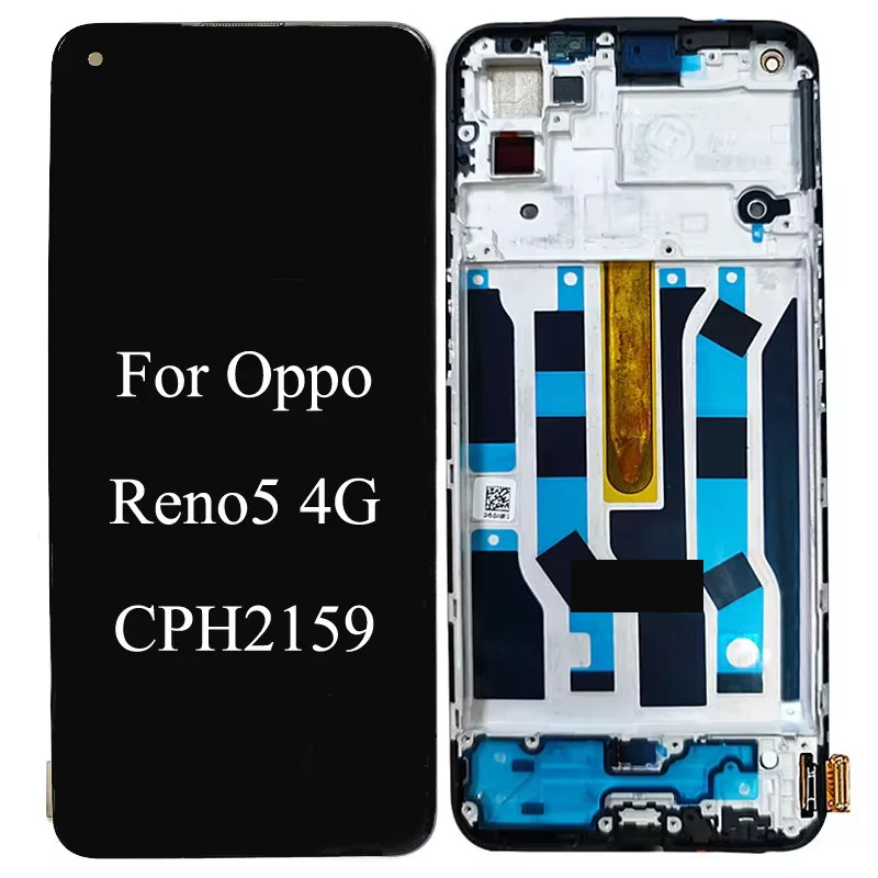 LCD For OPPO Reno5 5G PEGM00 PEGT00 LCD Display Touch Screen Digitizer Assembly For Reno 5 4G CPH2159 Screen Panel Replacement