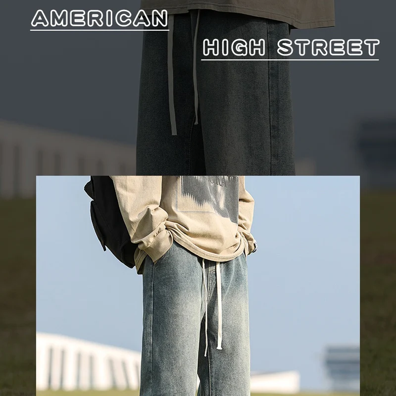 Autumn and Winter New Trendy Jeans High end Fashion Casual Comfortable Simple and Handsome Outdoor Essential Jeans For Man