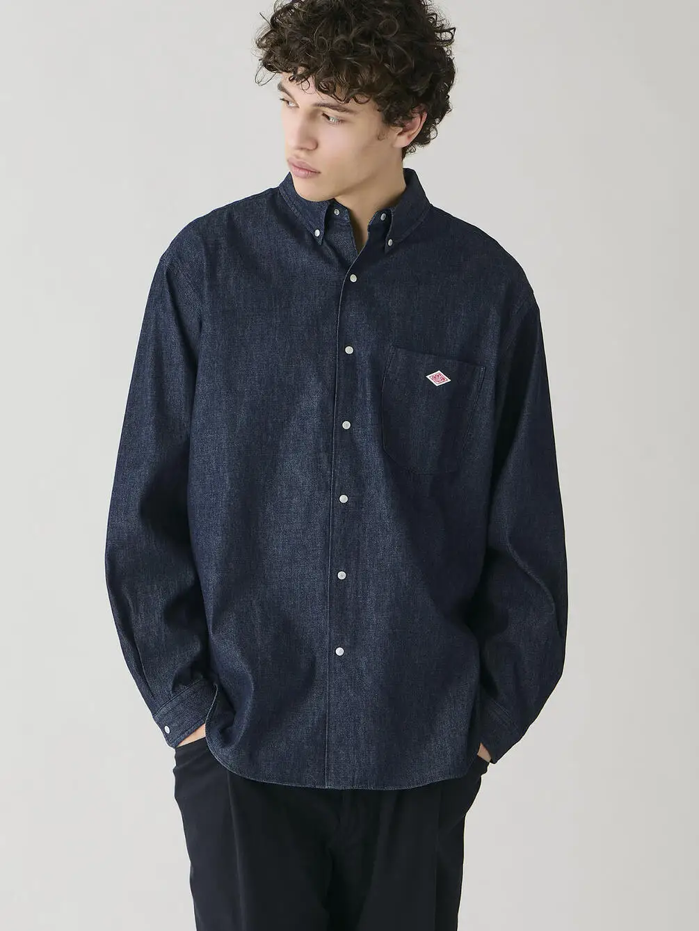 Washed Cotton Denim Shirt Men's Collaborative Loose Fit Long Sleeve Vintage Style  Color Shirt Comfortable Casual Top