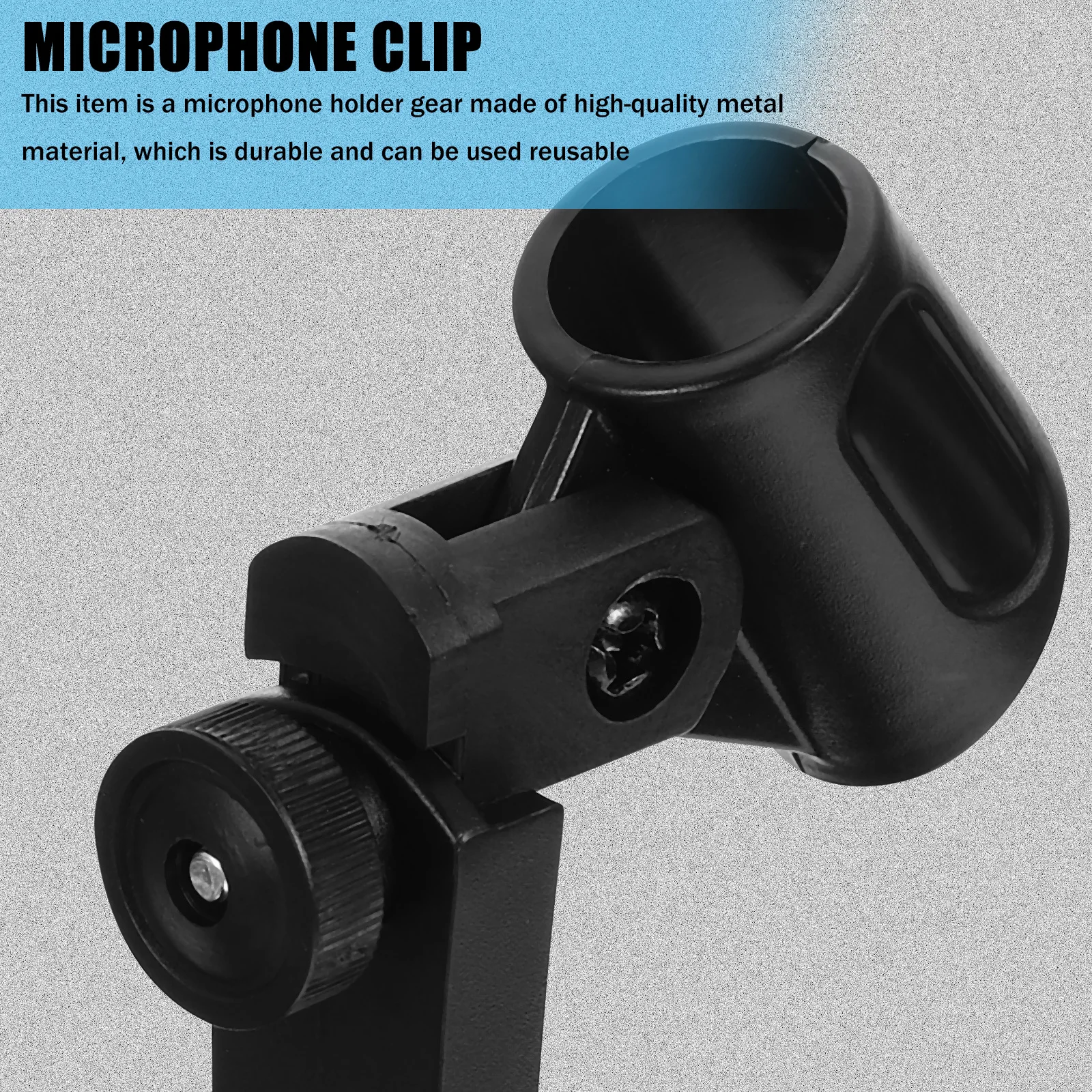 

2Pcs Drum Microphone Clips Adjustable Shockproof Clip Mount for Rim Mic Holder Recording Amplify Drum Set Microphone Stand Clip