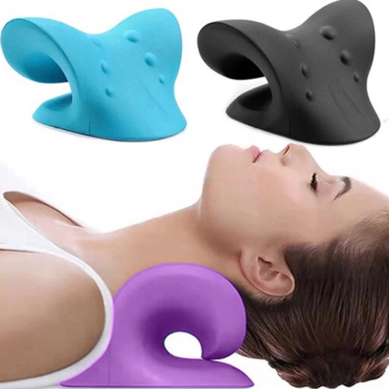 HYRAX-Cervical Vertebra Head Massage Protect Relax, Curvature Becomes Straight Tow Helps Sleep Acupoint Orthotic Appliance