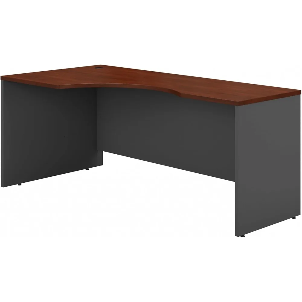 

72W Left Handed Corner Desk in Hansen Cherry, Large Computer Table for Home and Professional Office