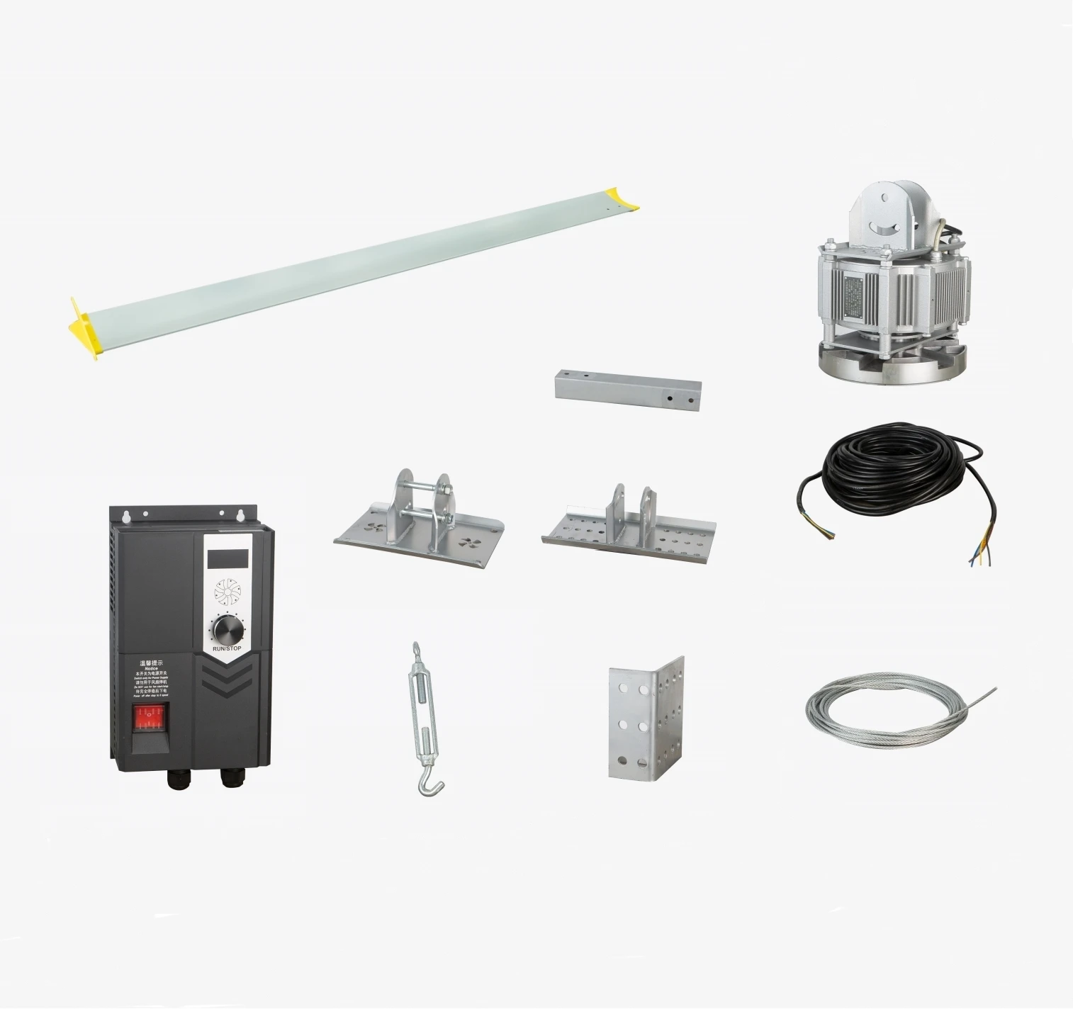 PMSM-Deckenventilatoren, 2,5 m Durchmesser, HVLS-Deckenventilatoren für industrielle Einrichtungen, getriebeloser Direktantrieb, HVLS Industrial