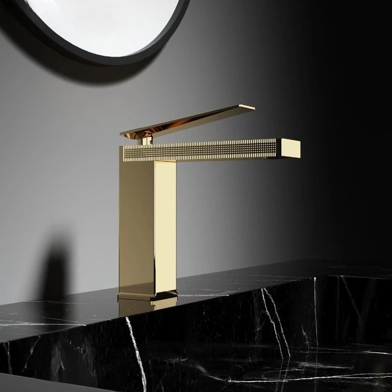 All-copper faucet household washbasin bathroom washbasin basin cold and hot dual-use bathroom cabinet faucet
