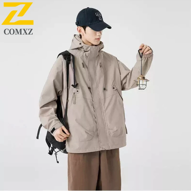 

Couple Charge Jacket Spring Autumn New Windproof Waterproof Breathable Hooded Jacket Outdoor Leisure Camping Mountaineering Coat