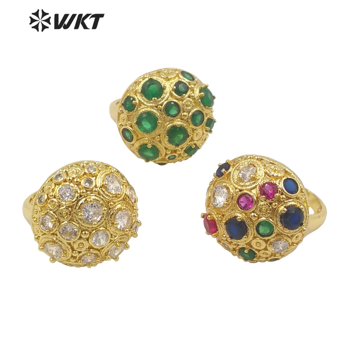 

WT-MR026 WKT 2023 Fashion Style Cubic Zircon Good Finger Ring Fashion Ring Wonderful Adjustable Popular Ring Trend SALE