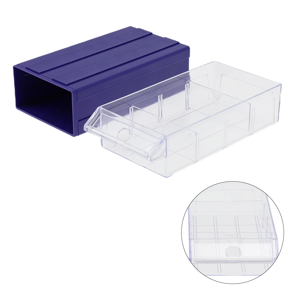 PE Material Stackable Storage Box for Small Hardware Items Screws Bolts Nuts with Translucent Drawers and Stable Base