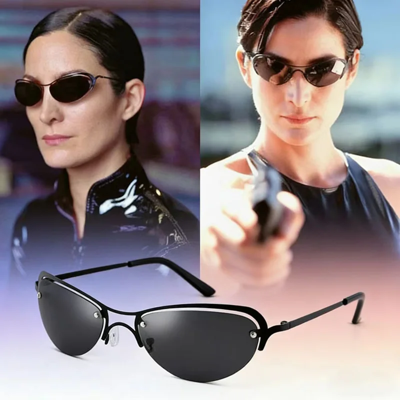 2026 Fashion Cool The Matrix Neo Style Polarized Sunglasses Ultralight Rimless Men Driving Brand Design Sun Glasses Ocul