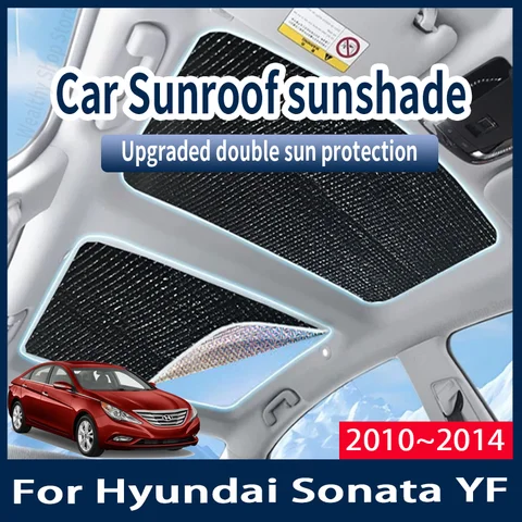 현대 소나타 YF 2010 ~ 2014 2012 MK6 자동 선 루프 차양 자동차 차양 CoverProtector Anti-UV Heat Isolate 액세서리
