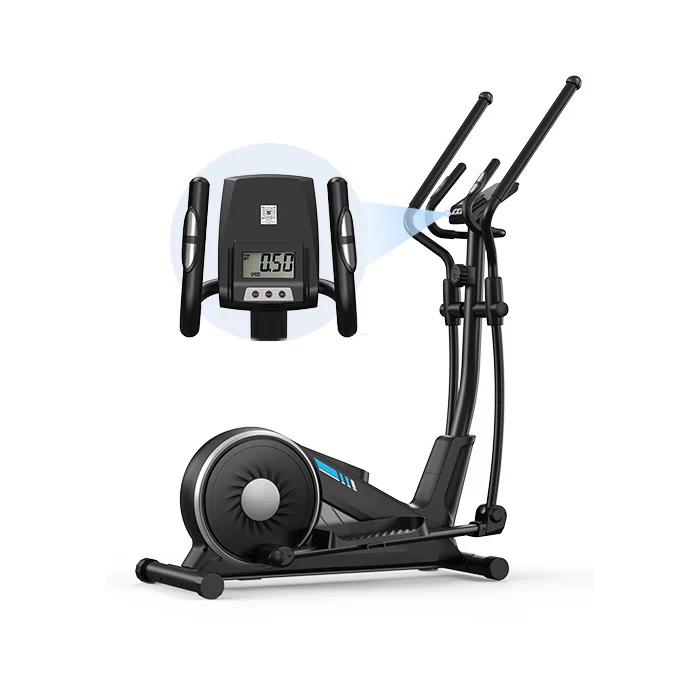 Fitness Equipment Elliptical Trainer Cardio Workout Machine with Transport Wheels