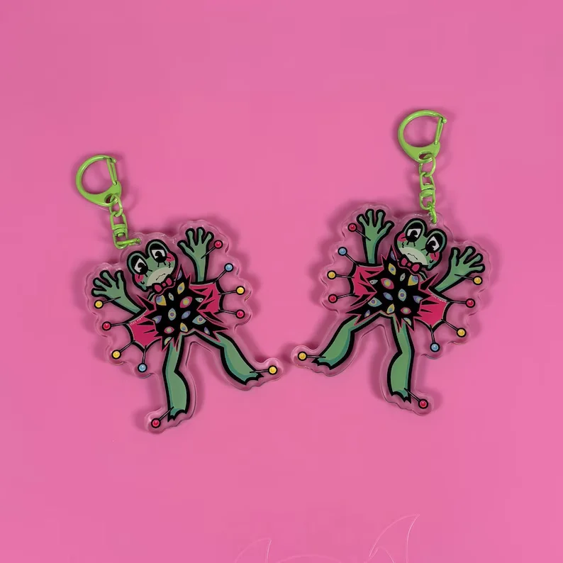 Ribbit Digital Circus Dissection Acrylic Keychain