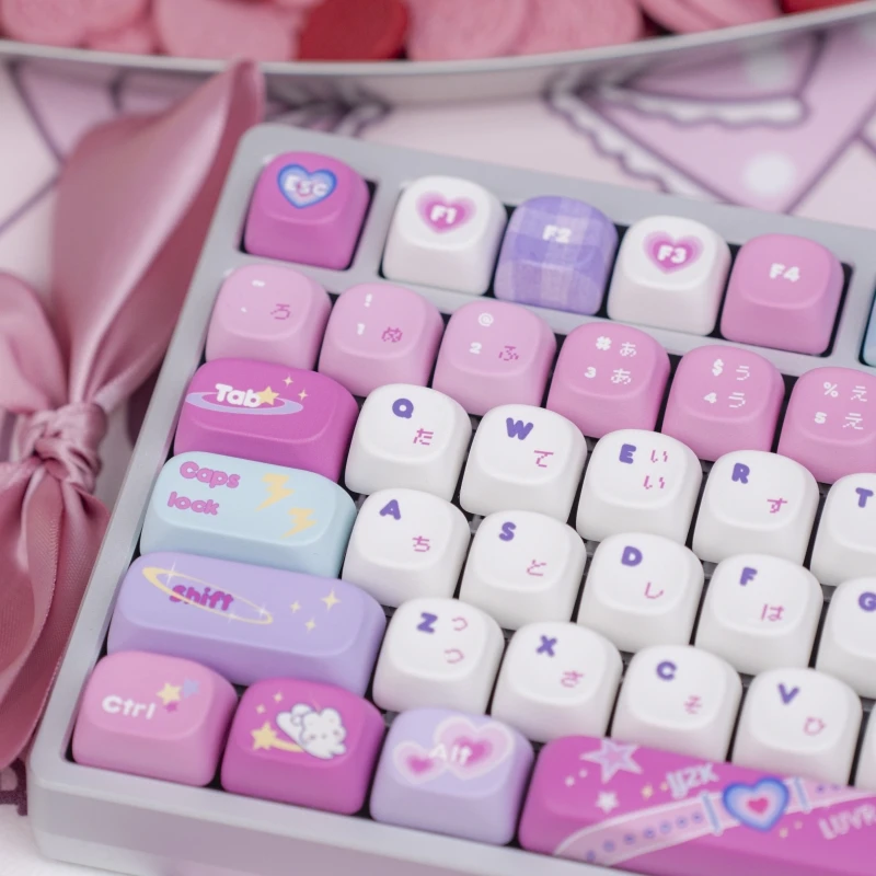 

Millennium girl keycap MOA original PBT thermal upgrade mechanical keyboard 144 keys full set