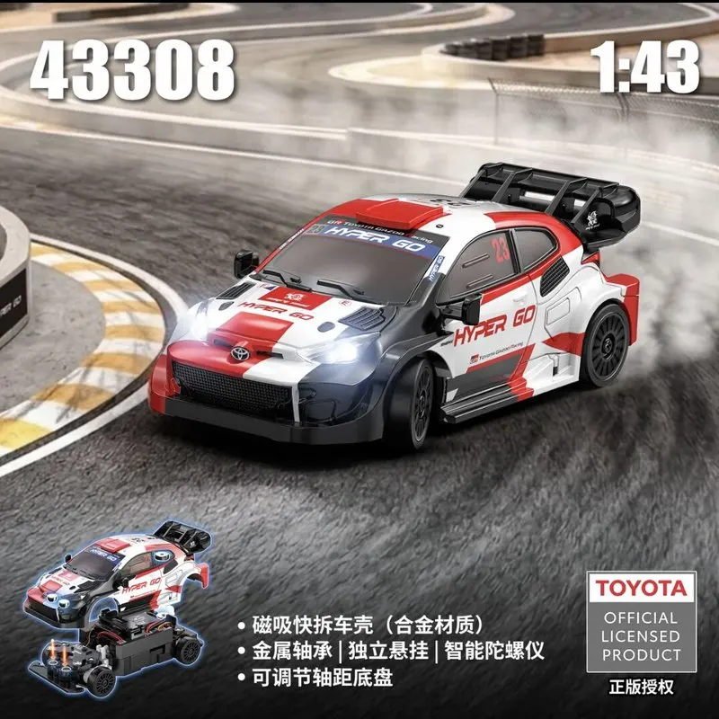 mjx-in-stock-hyper-go-43308-1-43-toyota-gr-yaris-rc-drift-car-4wd-mini-remote-control-racing