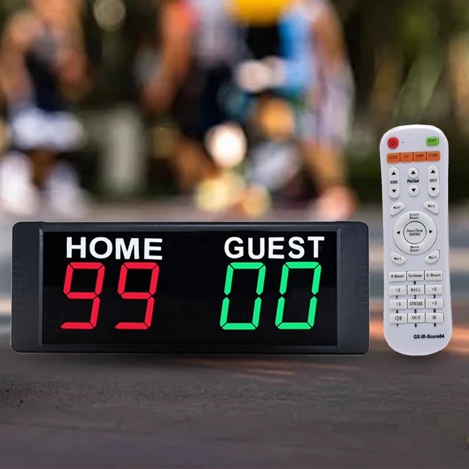 Wall Mounted Electronic Digital Scoreboard for Basketball Soccer Boxing Sports Tennis Boxing Stopwatch Time Counting Foul Count